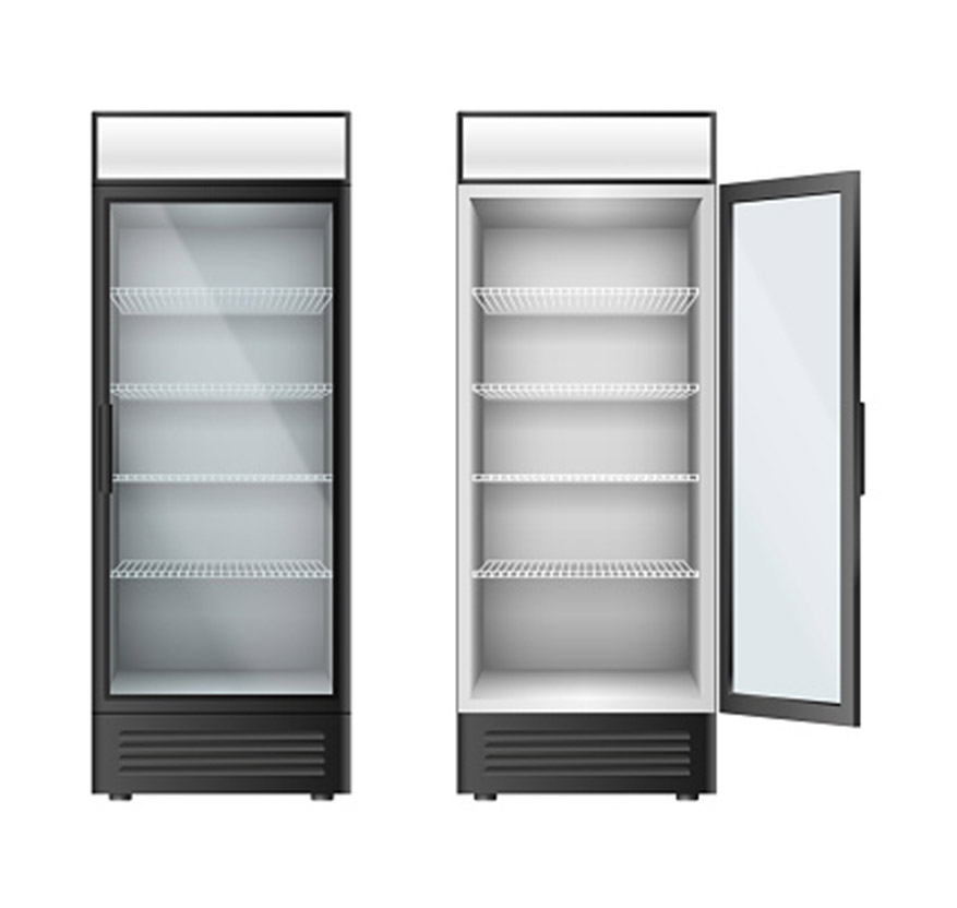  transparent door refrigerator and heating glass door refrigerator
